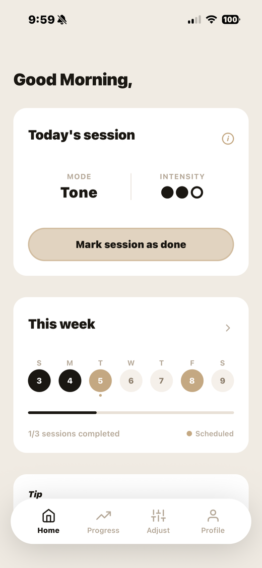Each session, handled.